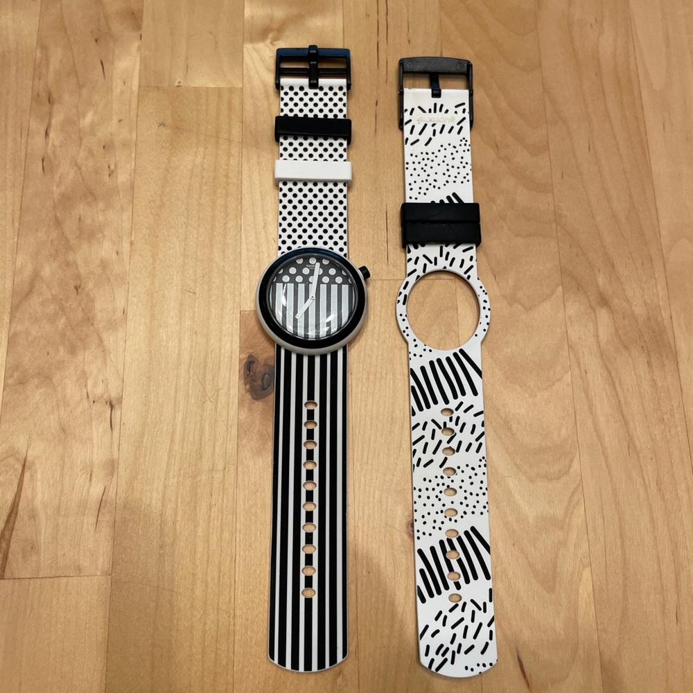 Swatch Black & White Watch